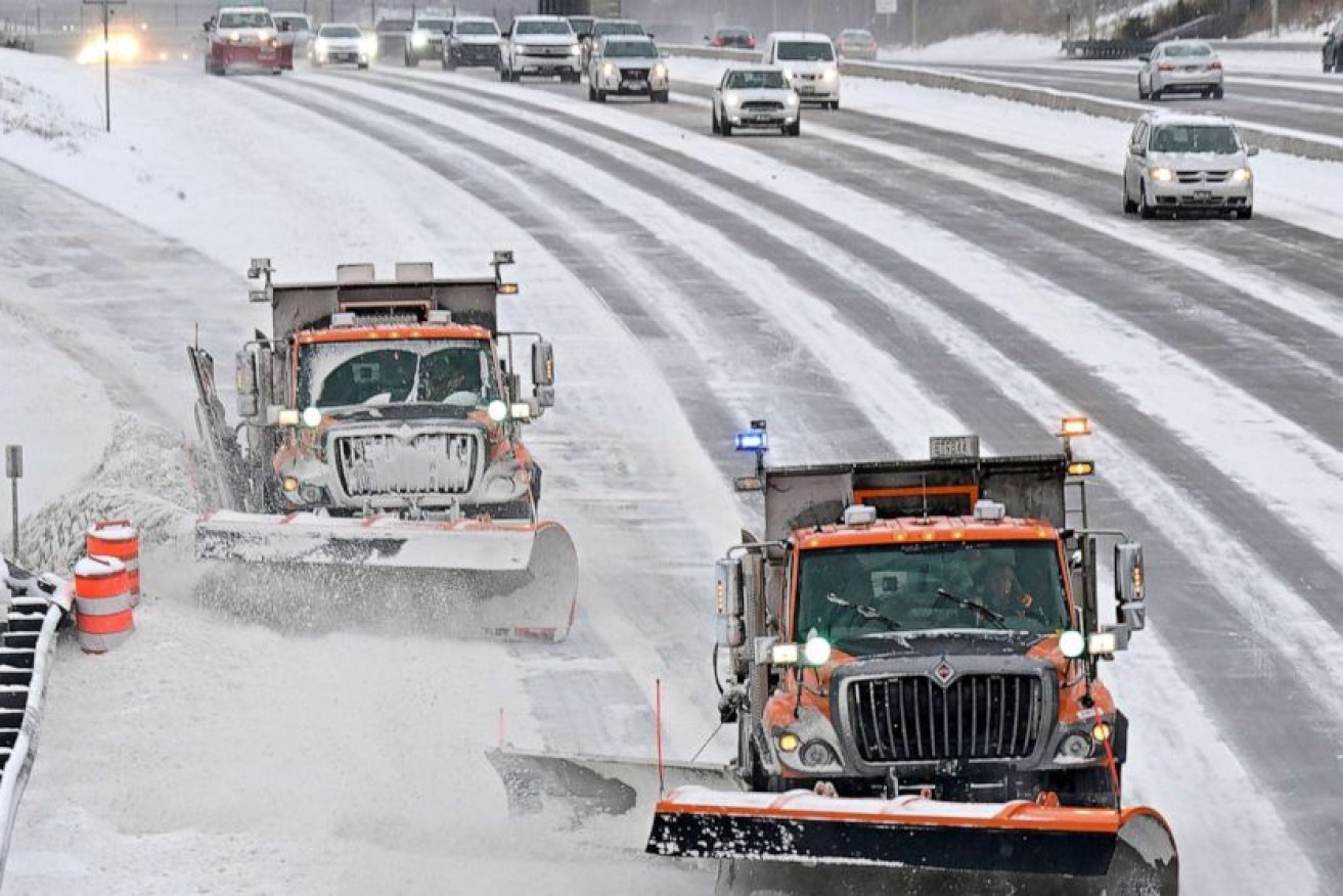 More than 80 million Americans are preparing for a massive winter storm to hit the US. (AAP image).
