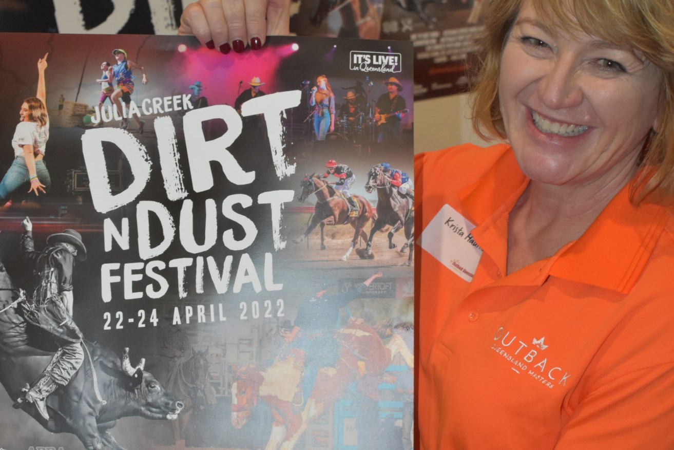 Event promoter Krista Hauritz wants the world to know about Julia Creek's Dirt and Dust Festival. (Photo: Brad Cooper)