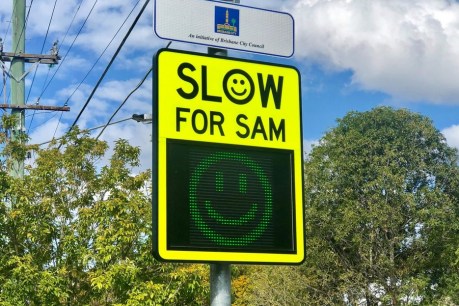 Speed signs smile on slowing Brisbane drivers