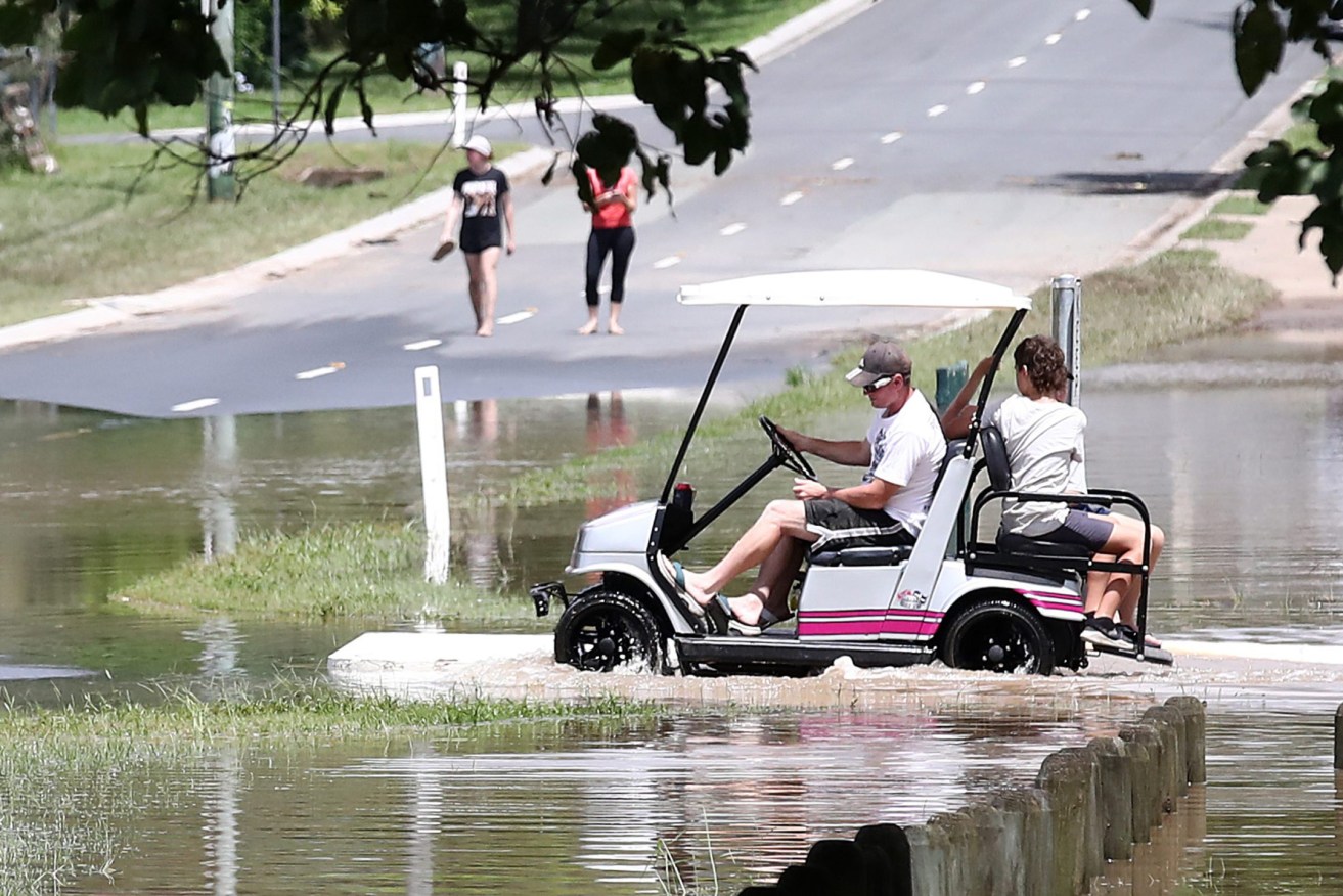 South-east Queensland is again bracing for possible flooding. (AAP Image/Jono Searle) 
