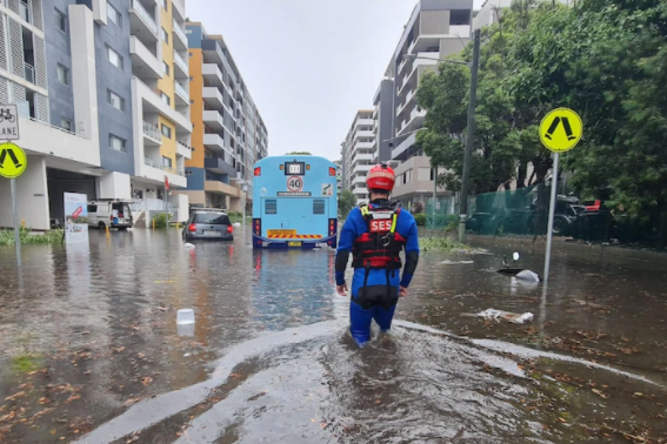 Despite extensive flooding, Sydney has dodged the worst of Queensland's rain bomb. (Image: Supplied SES).