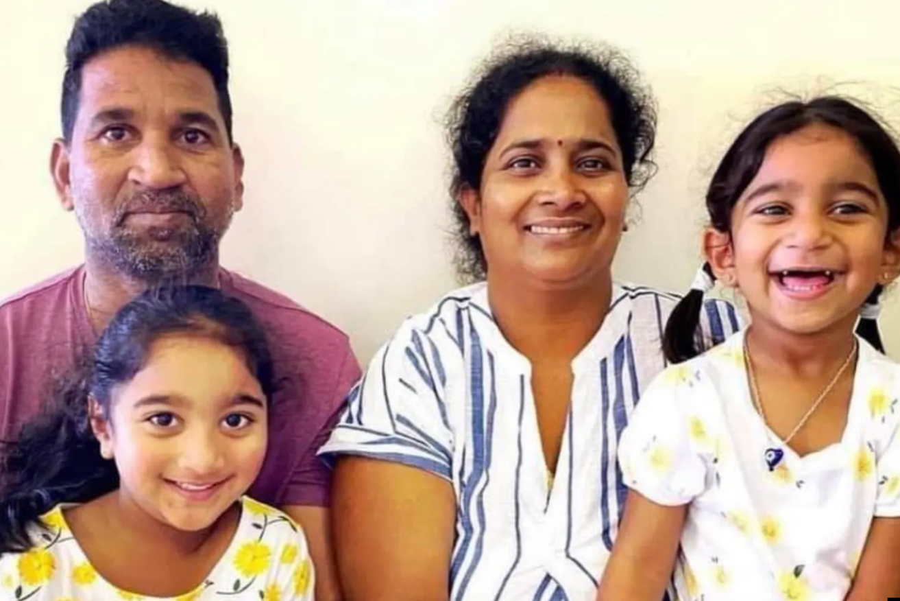Tamil family Nades and Priya Murugappan with daughters Kopika and Tharnicaa. (Photo: Supplied).