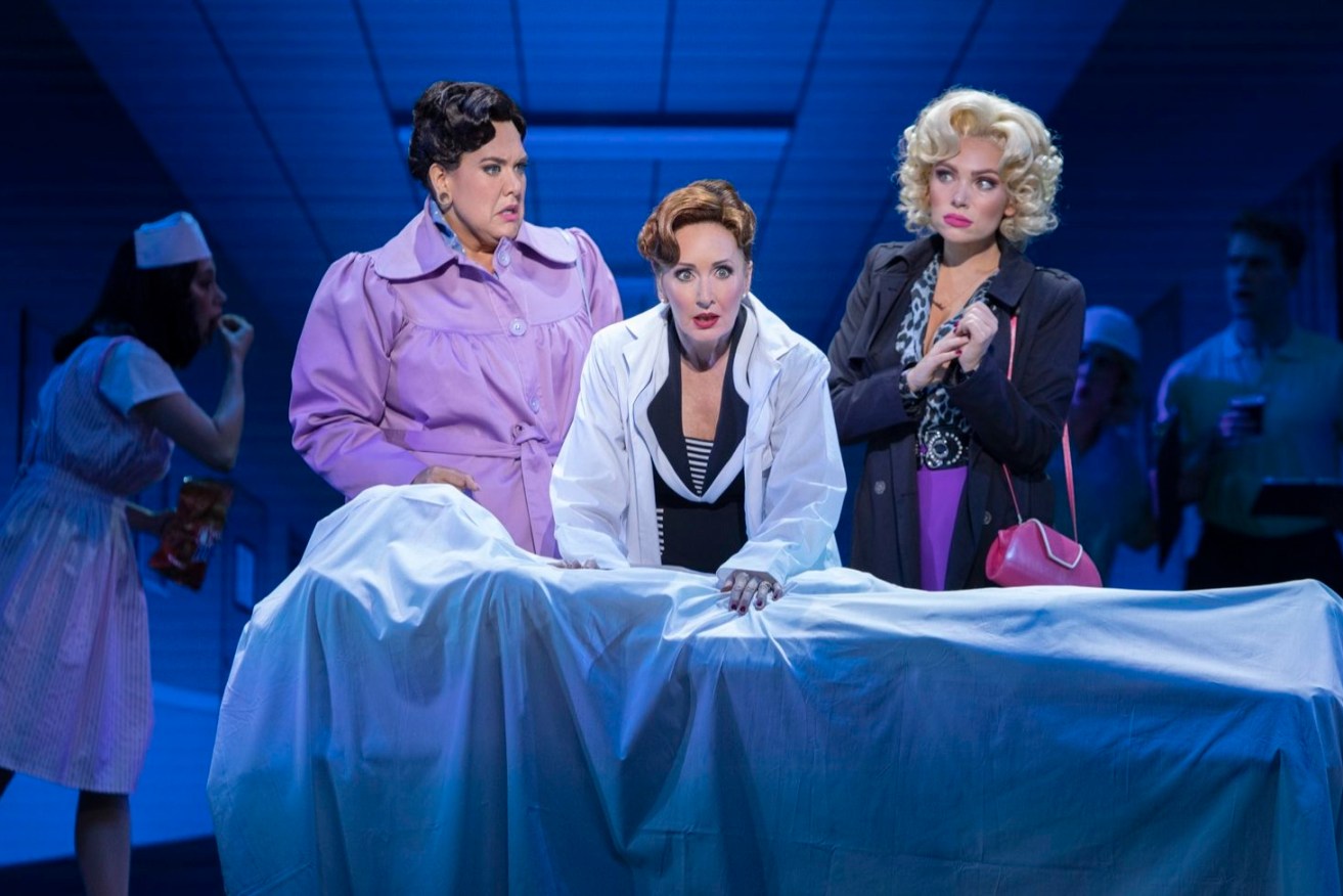 Casey Donovan, Marina Prior and Erin Clare in Nine to Five, the musical (Photo: David Hooley).