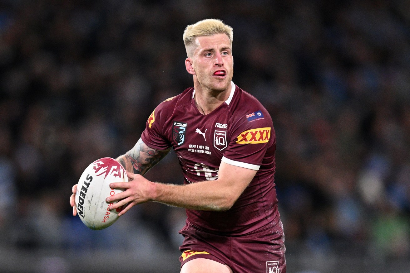 Cameron Munster was Man of the Match for Game 1 of the 2022 State of Origin series at Accor Stadium in Sydney. (AAP Image/Dan Himbrechts) 