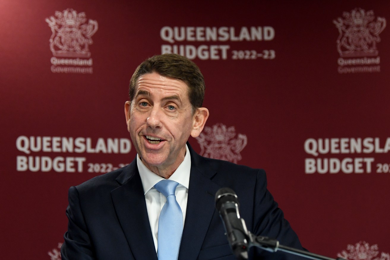 An upbeat Queensland Treasurer Cameron Dick. (AAP Image/Darren England) 