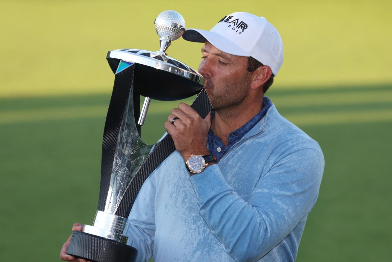 Charl Schwartzel won a record $4.75 single-day prize in the inaugural LIVGolf event. (Photo: AAP).