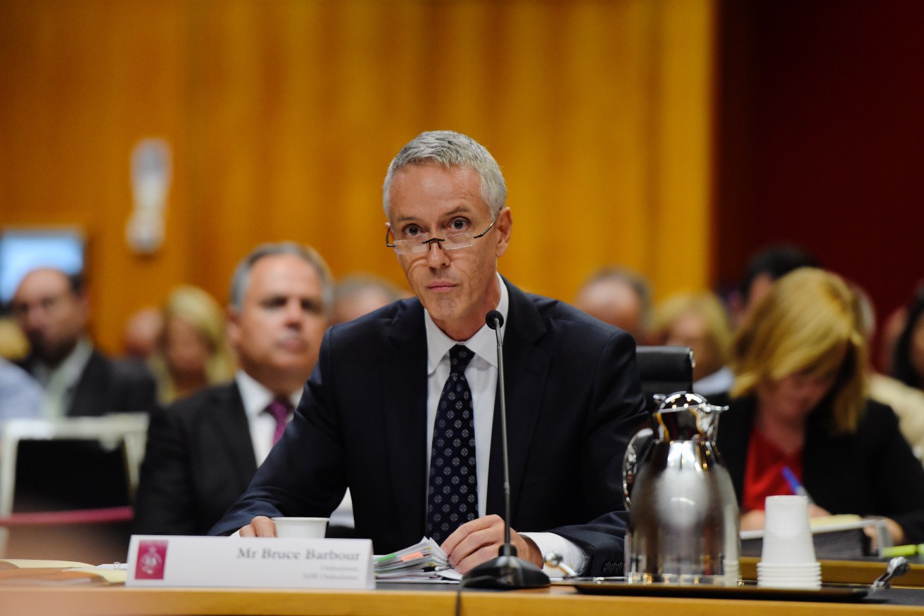 New Crime and Corruption Commission boss Bruce Barbour pictured in his former role as NSW Ombudsman. (AAP Image/Dean Lewins)