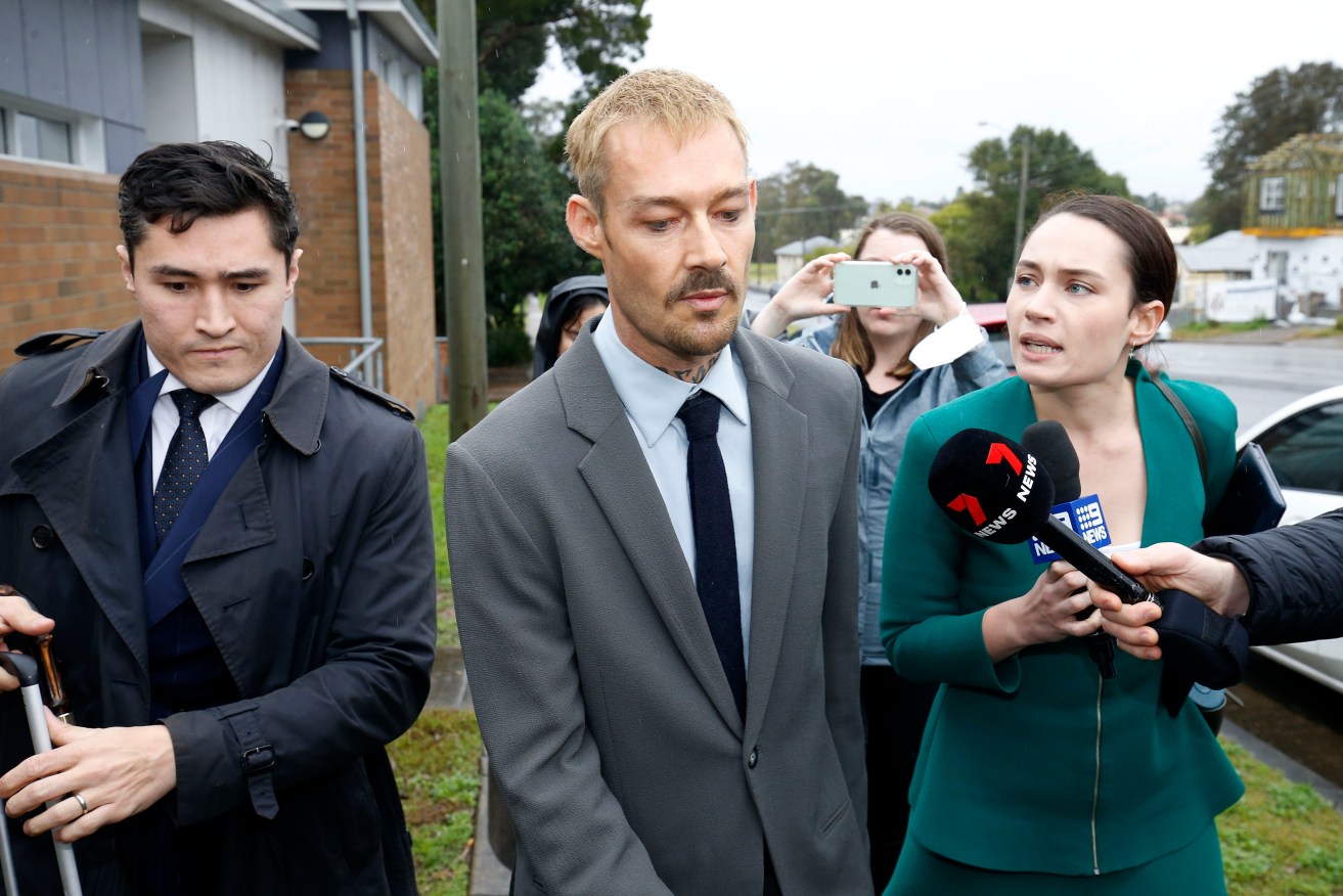 Former Silverchair lead singer Daniel Johns appeared at Raymond Terrace Courthouse for sentencing on high range drink driving charges. (AAP Image/Darren Pateman) 