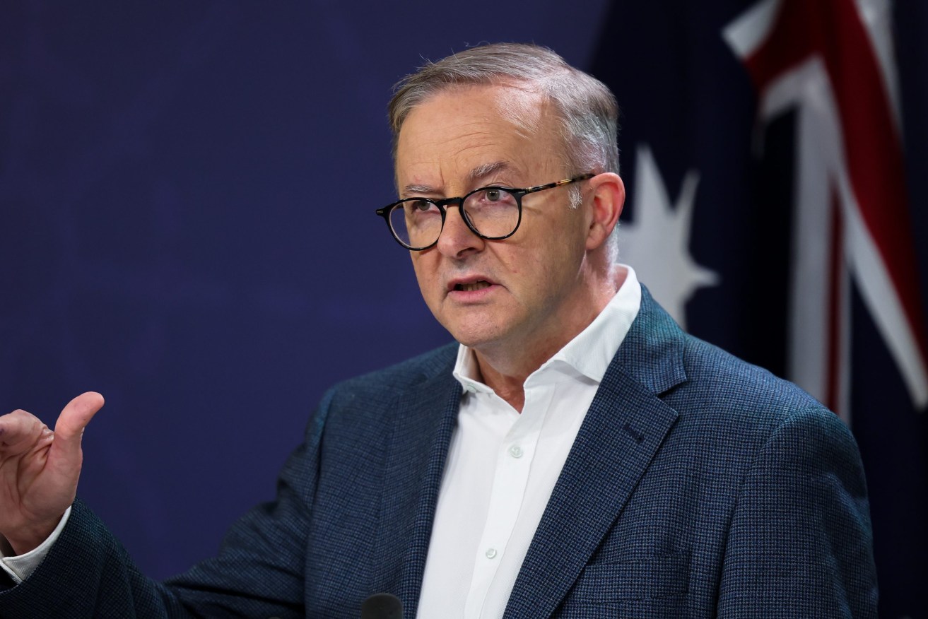 Prime Minister Anthony Albanese copped questions critical of the subs deal in the Labor caucus. (AAP Image/Paul Braven) 