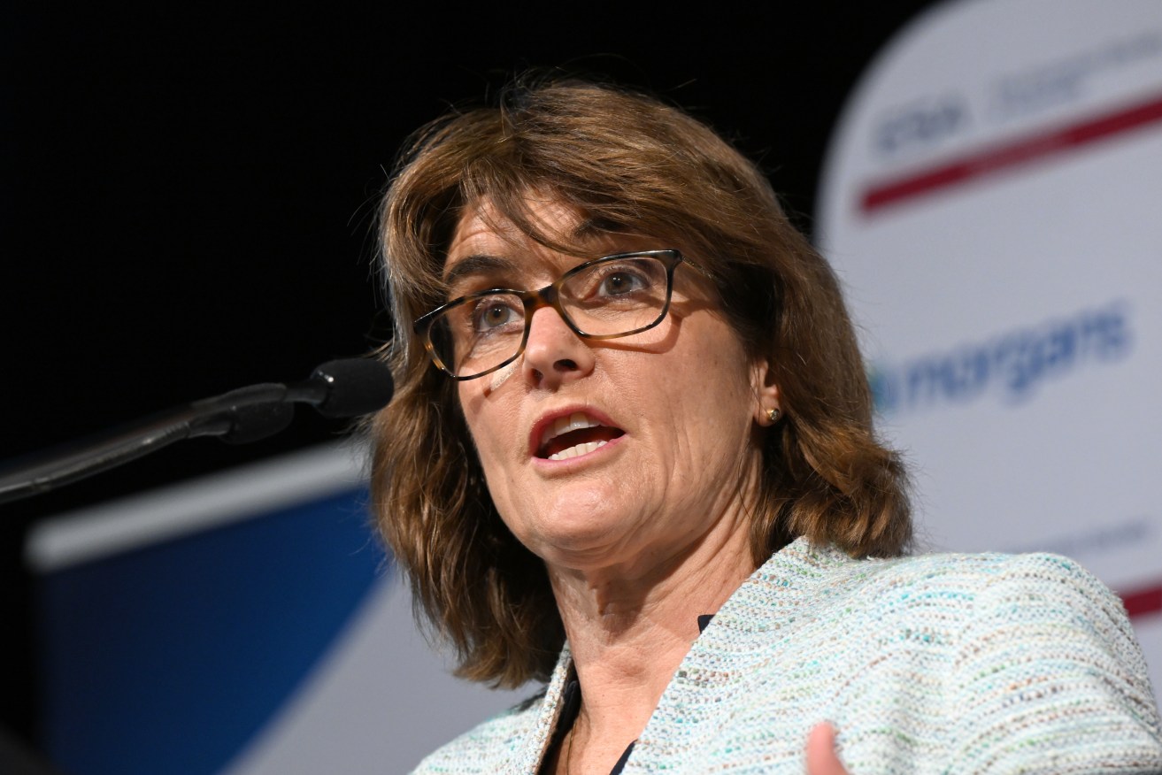 Governor of the Reserve Bank of Australia, Michele Bullock. (AAP Image/Darren England) 