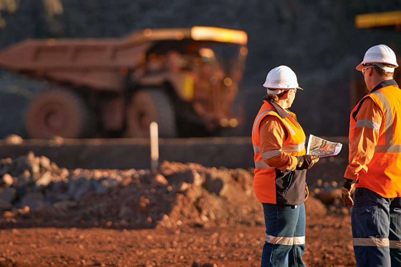The mining sector helped deliver a massive surplus (file photo)