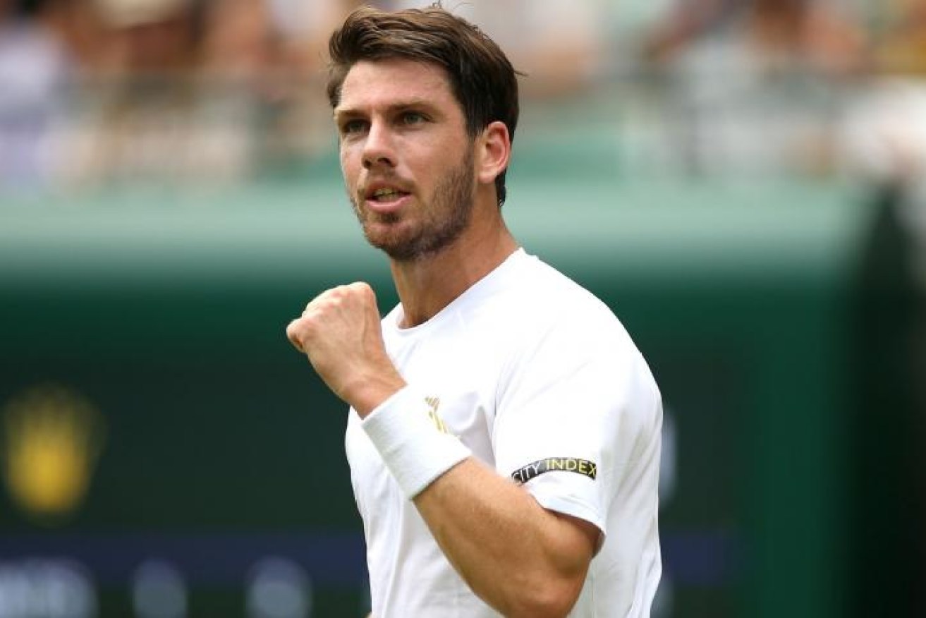 South African born, Kiwi raised, US educated - with a Welsh mum and Scottish dad, Cameron Norris has become Britain's new tennis hero. (Photo: AAP)