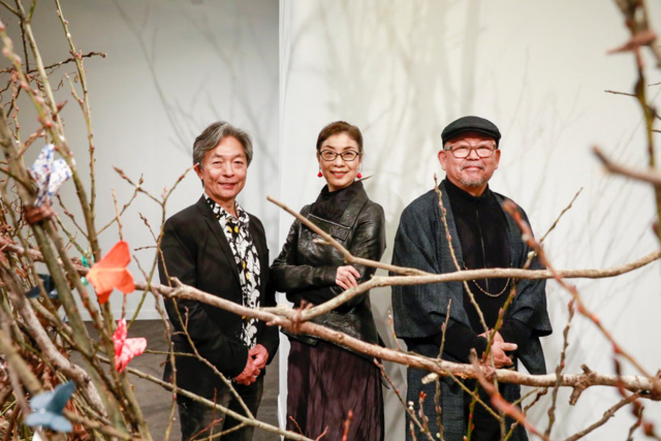 The Love of Life by three Brisbane artists Mabina Alaka, Ken Kikkawa & Hiroaki Eba, shows their modern take on traditional Japanese artforms. (Image: Claudia Baxter)
