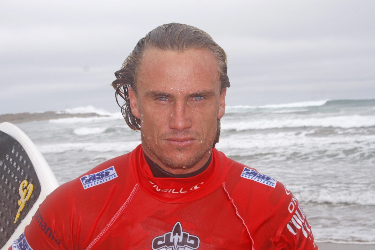 Australia's Chris Davidson after competing to win his round two heat in Tasmania's O'Neill Cold Water Classic, Lighthouse Beach, in  2010. (AAP Image/ ASP/Robertson) 
