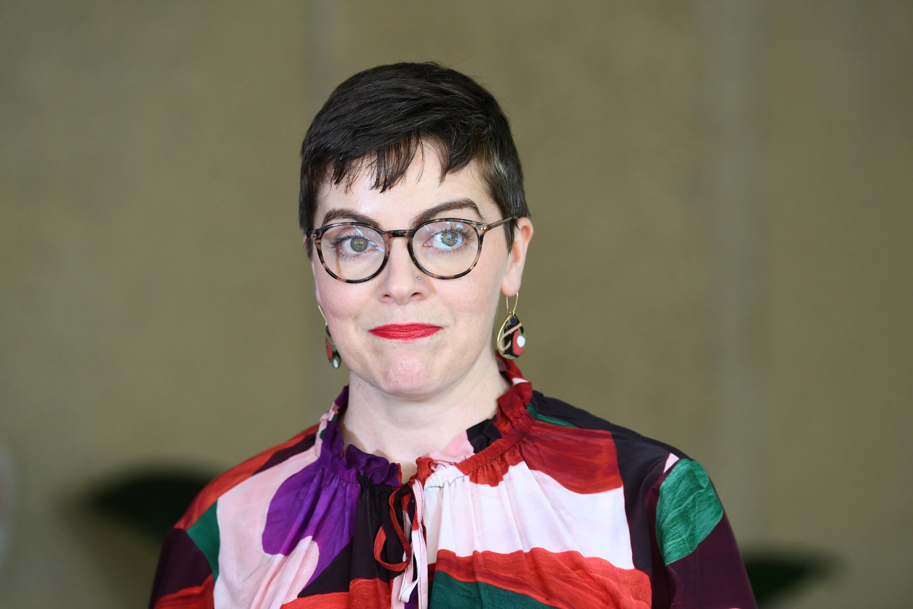 Amy MacMahon, Greens member for South Brisbane. (AAP Image/Jono Searle) 