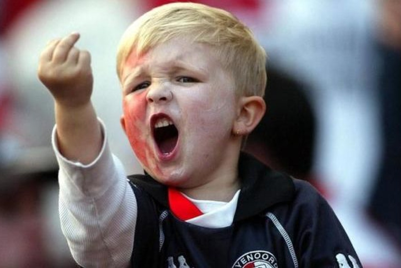 Possibly the most famous "angry" image of all time, this young soccer fan became famous after an image by Reuters photographer Jasper Juinen during the UEFA Cup final, went viral. Now it seems he's become a pin-up boy for an angry society.