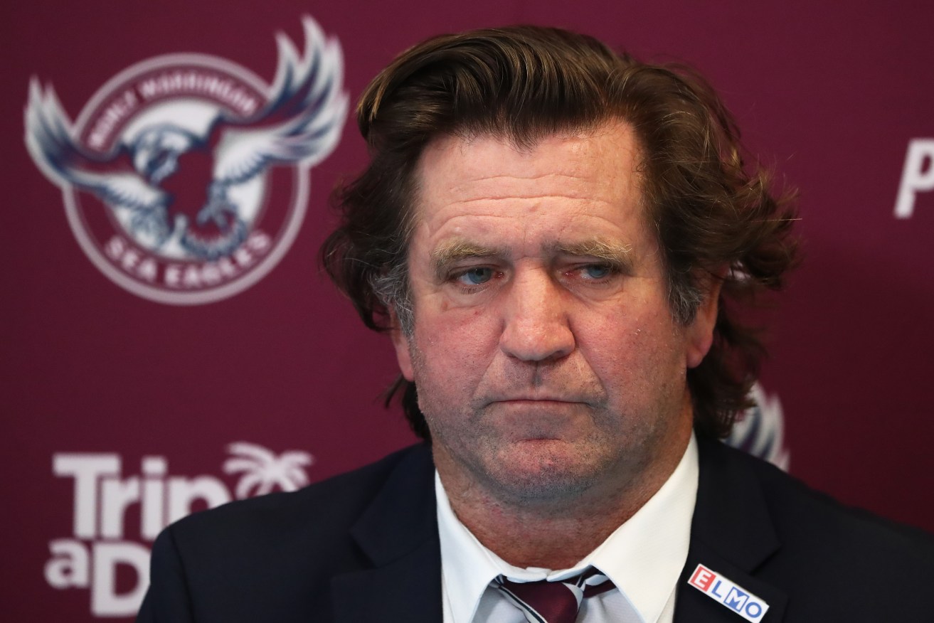 Ousted Manly Sea Eagles Coach Des Hasler. (AAP Image/Jason O'Brien) 