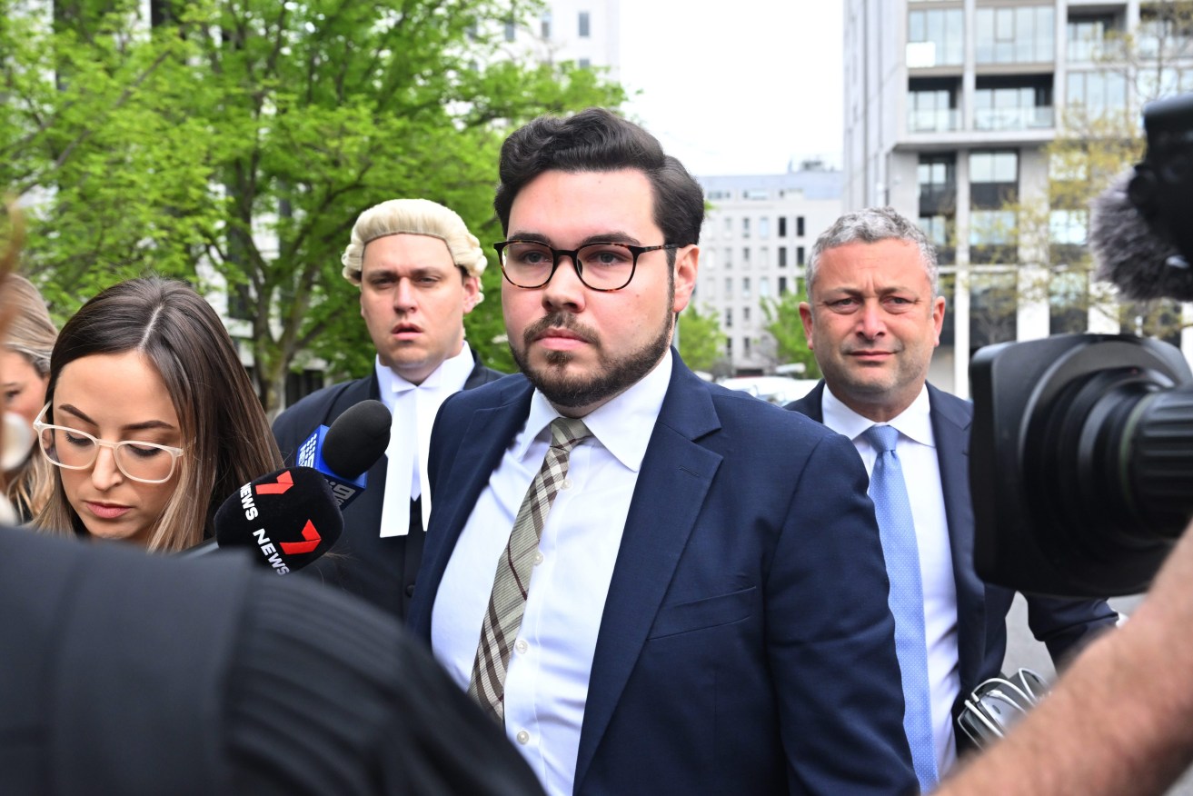 Former Liberal Party staffer Bruce Lehrmann, accused of raping colleague Brittany Higgins at Parliament House in 2019, is suing media outlets for defamation (AAP Image/Mick Tsikas) 