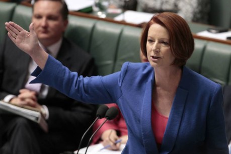 A decade on, Julia Gillard reflects on ‘cool anger’ that drove speech heard around the world