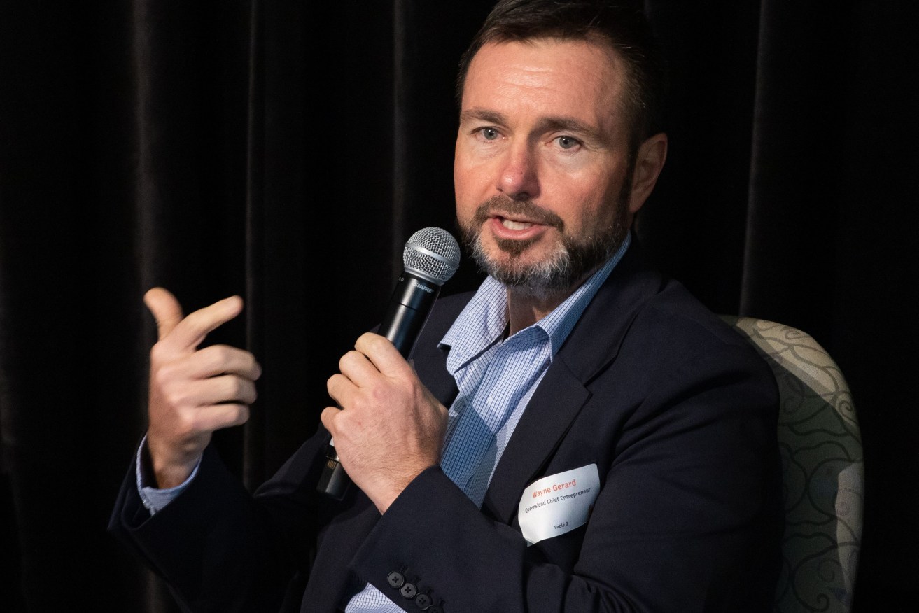 Queensland's Chief Entrepreneur Wayne Gerard speaks at the Queensland Futures Institute forum. (Photo: supplied)