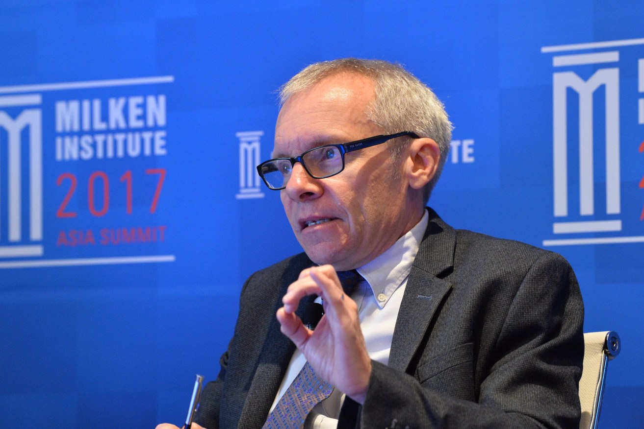 Australian Professor Sean Turnell pictured  at the Milken Institute Asia Summit, in Singapore in 2017. Turnell, a former advisor to Myanmar's ousted leader Aung San Suu Kyi had been sentenced to three years' jail for three years by a closed military court in Myanmar on 29 September 2022. (Image: EPA/Milken Institute) 