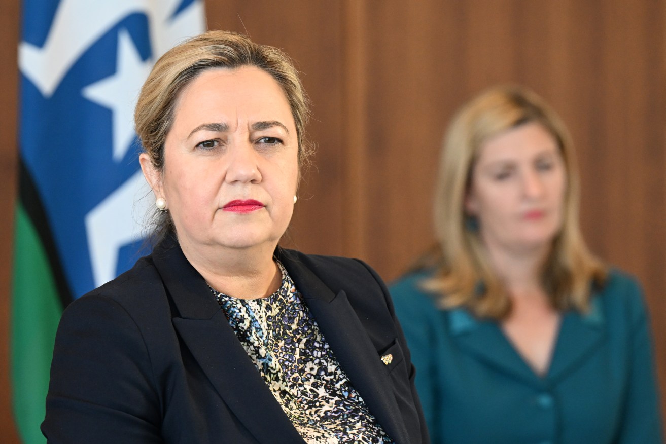 Premier Annastacia Palaszczuk, with Attorney-General Shannon Fentiman, is moving on recommendations to move the State's forensic service out of health and into the judicial environment. (AAP Image/Darren England) 