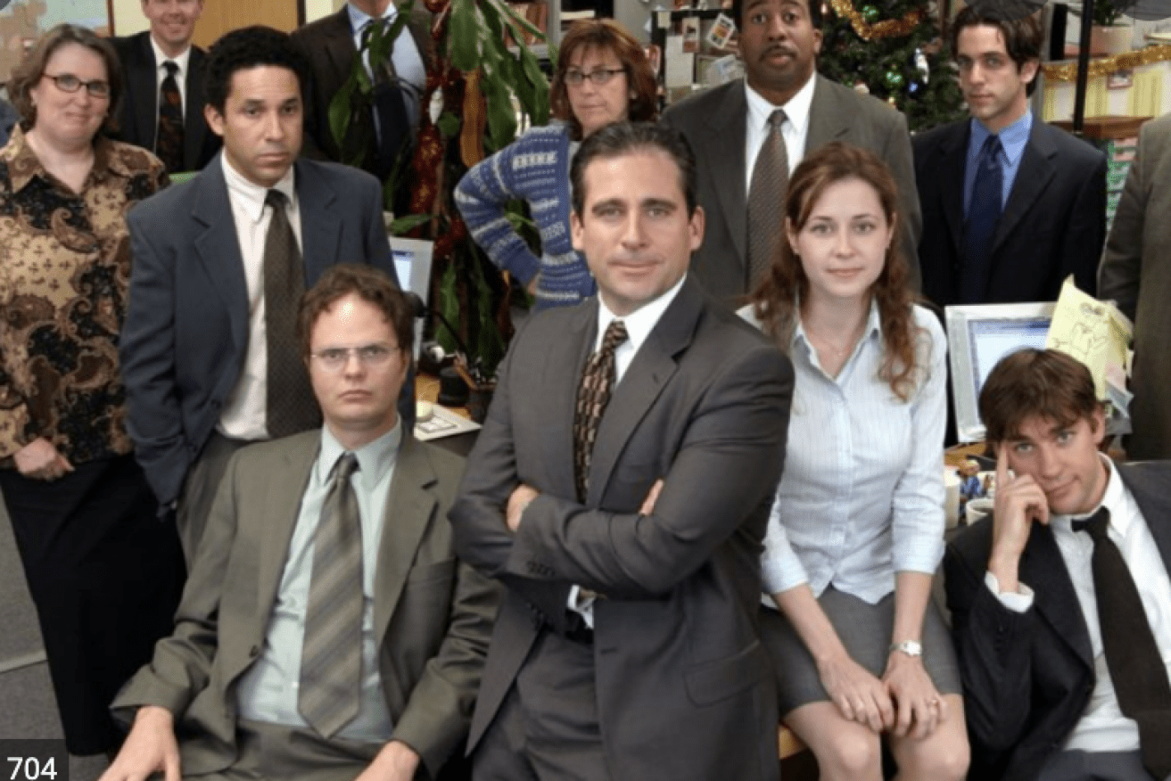 Steve Carell and the cast of The Office - which would not be nearly as funny in these work-from-home days. (File image)