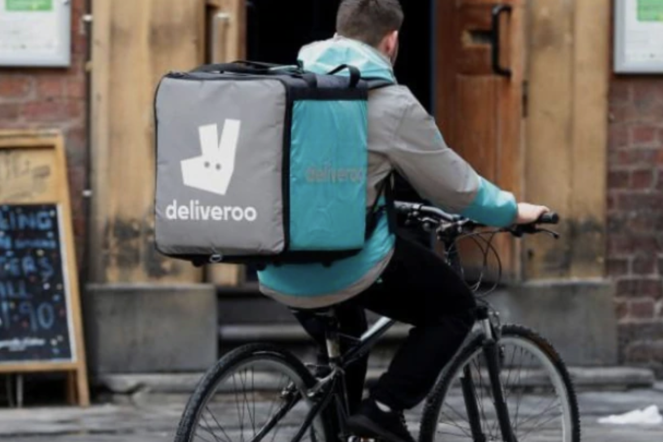Food delivery services like Deliveroo have been blamed for a fall in job security for young Australians. (ABC image)
