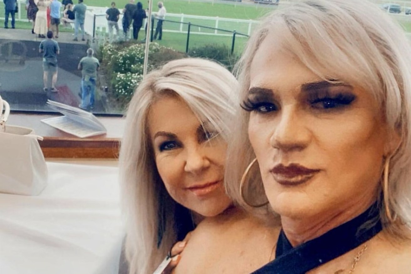 Ex-AFL coach Dani Laidley was at the races with a friend when someone took a photo of her and shared it with Victoria police officers.(Image: ABD)