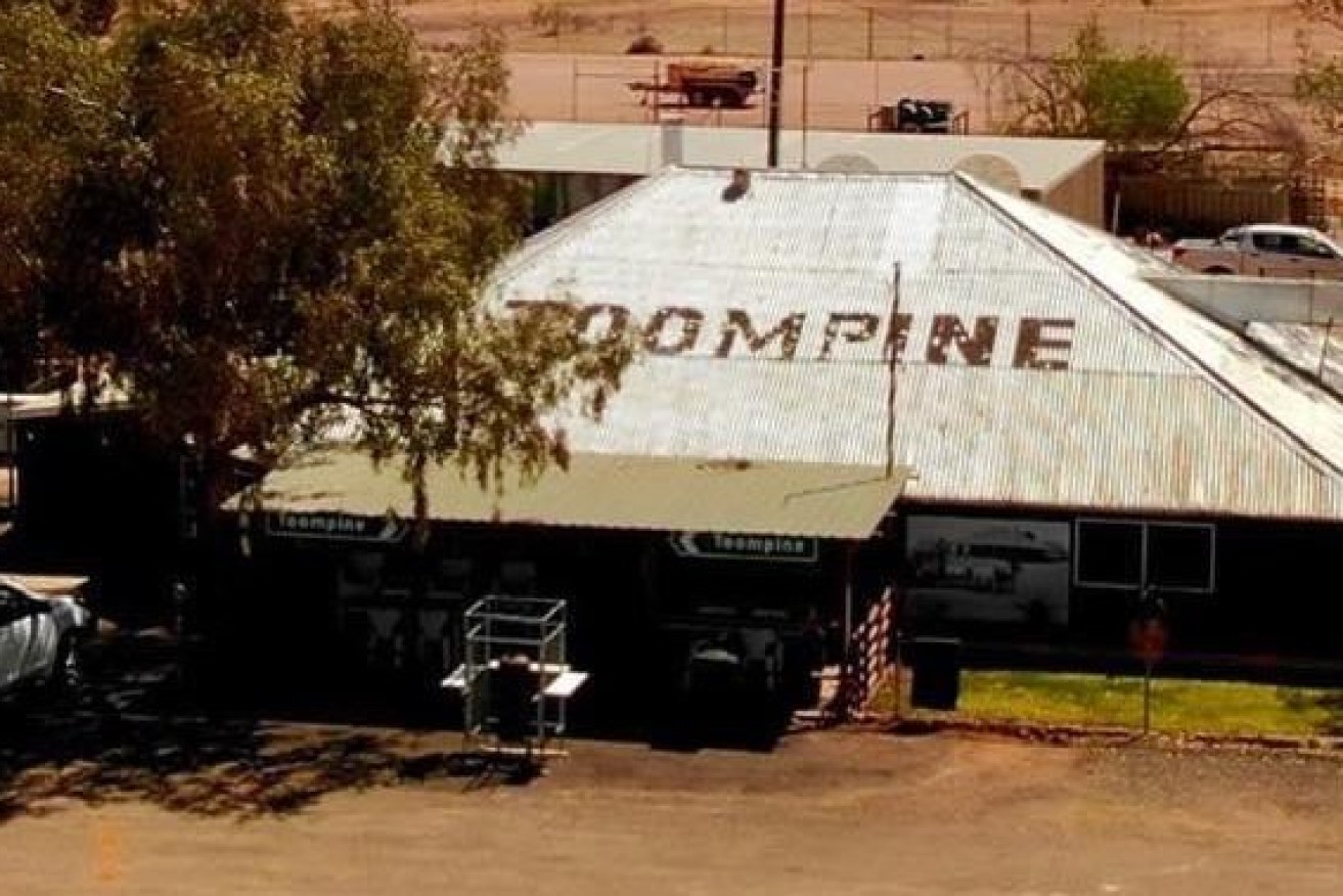 The tiny western Queensland community of Toompine (population 1 pub) has been handed a new lease on life with a steady water supply. (Image: supplied)