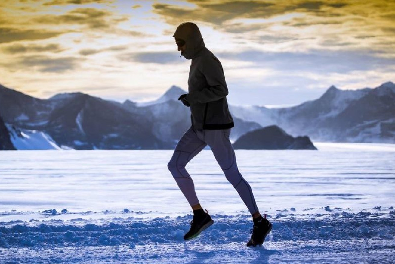 Brisbane businessman Brett Clark is about to tackle the word's loneliest, and toughest marathon - on Antarctica (Image Antarctic Ice Marathon/Facebook)