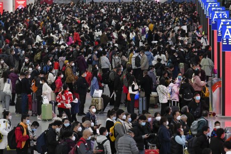Stampede as China throws borders open for first time in three years