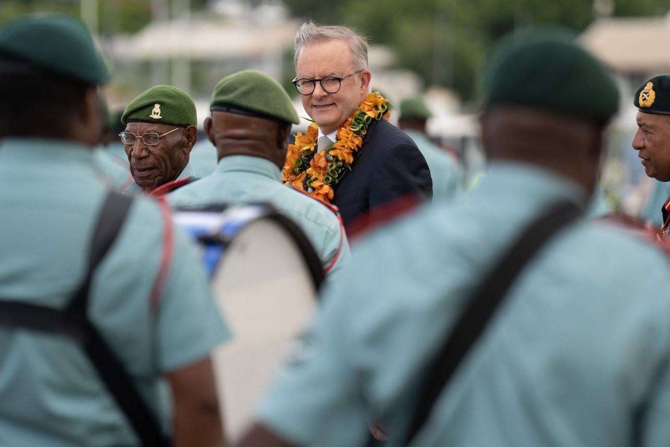 Prime Minister Anthony Albanese after arriving in Papua New Guinea. (Image: PM&C)