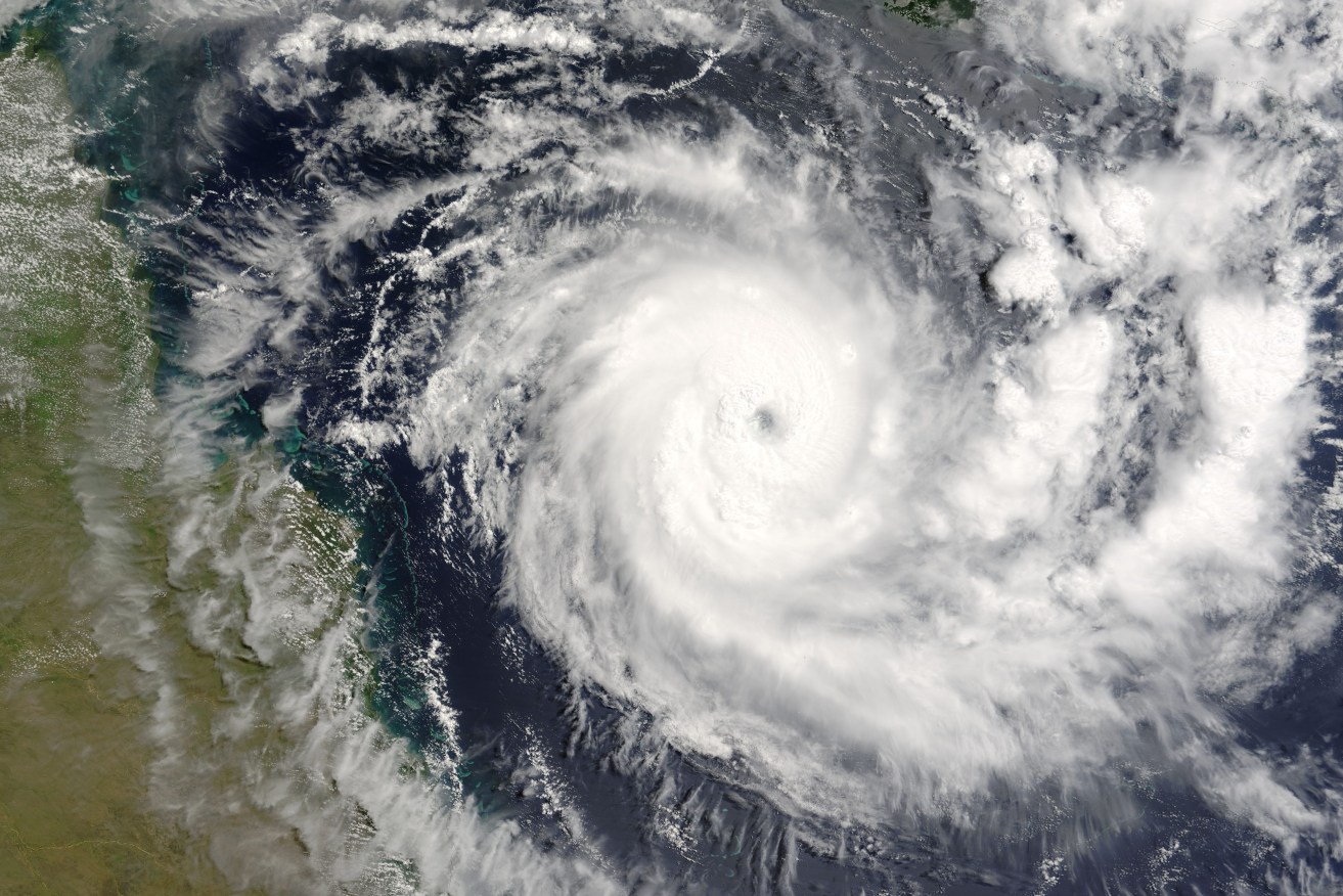 A satellite image of Cyclone Ingrid in the Coral Sea in 2005. (Image: Wikicommons)