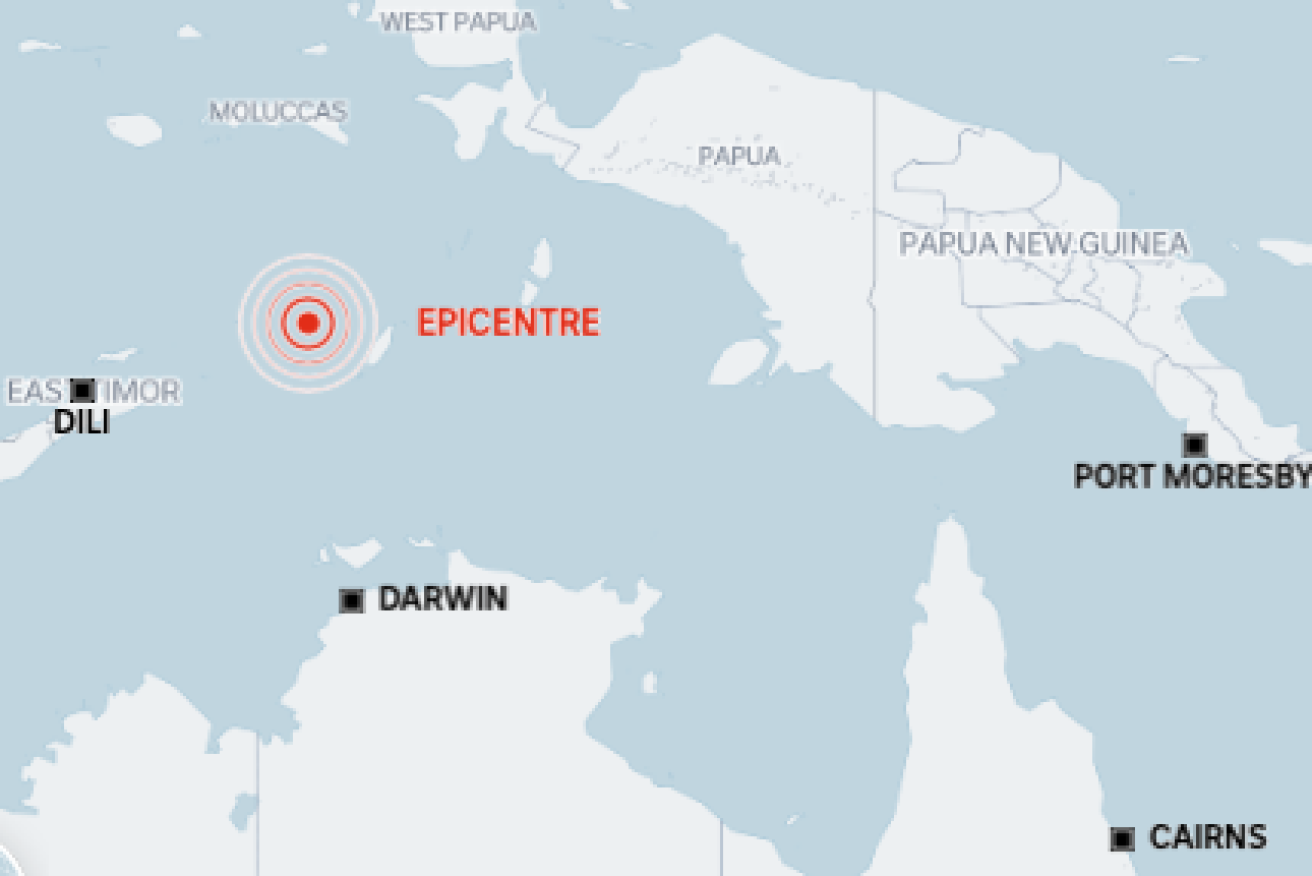 The earthquake in Indonesia could be strongly felt in Darwin. IABC image)