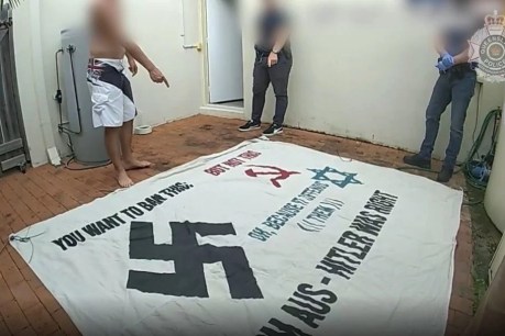 Trio charged over displaying swastikas, Nazi imagery