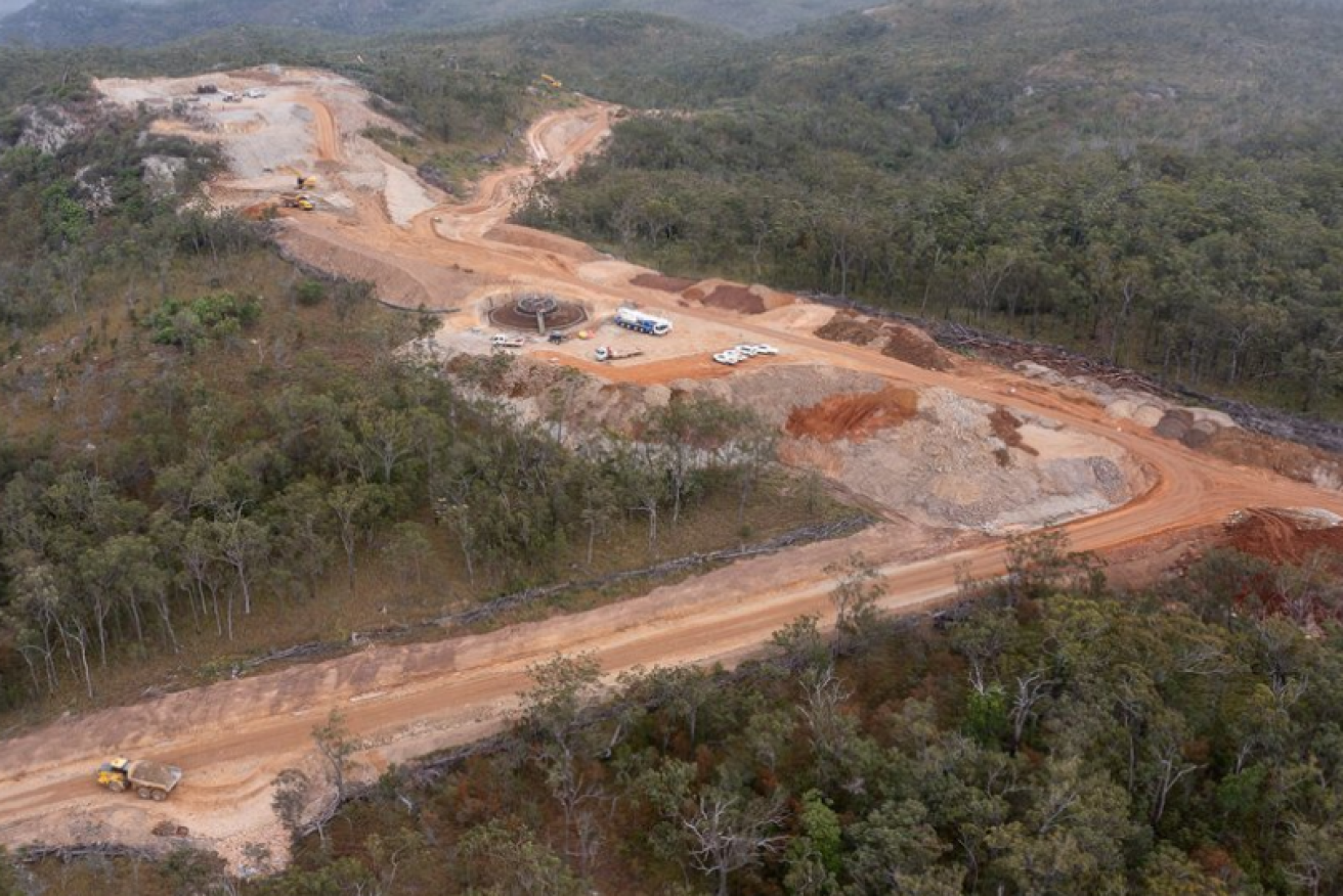 The path of destruction from the Kaban wind farm project in north Queensland
