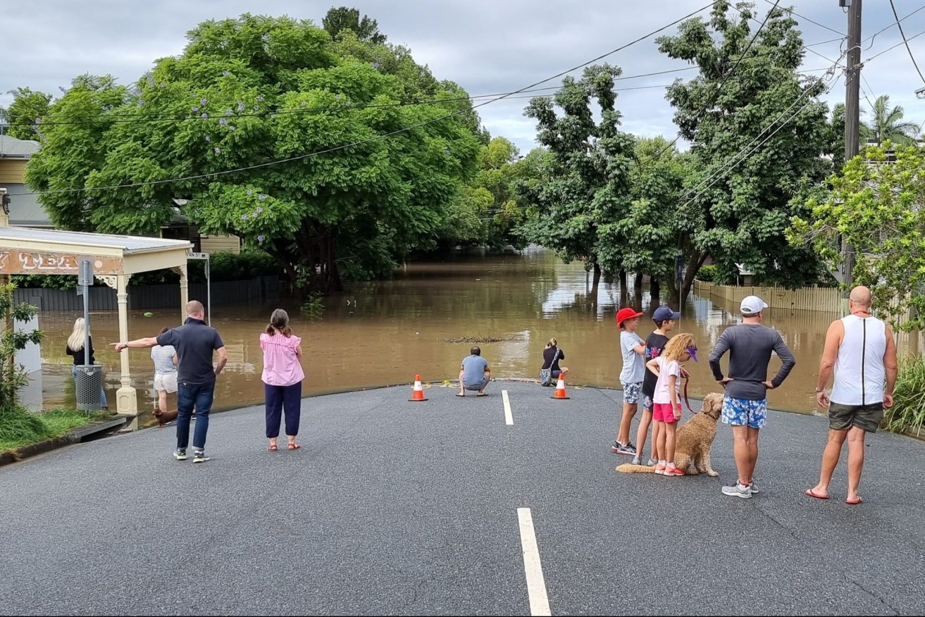 The scene at the end of Hoogley St, West End, in February last year. (Image: Resilient Kurilpa)
