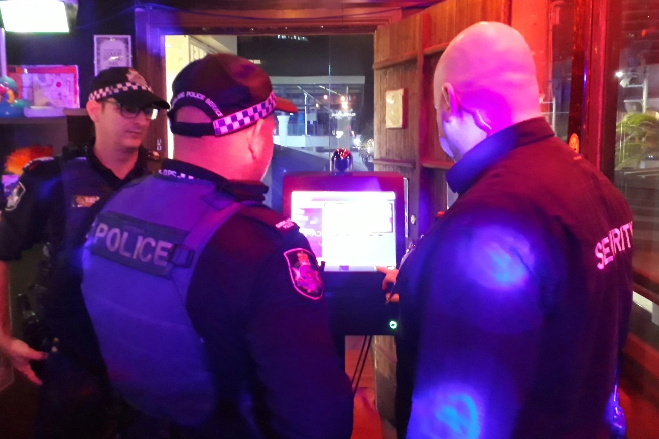Officers on the Gold Coast had previously used the wanding powers to undertake random searches under a trial in the Gold Coast's safe night precincts, in which 266 weapons were seized (Image: QPS)