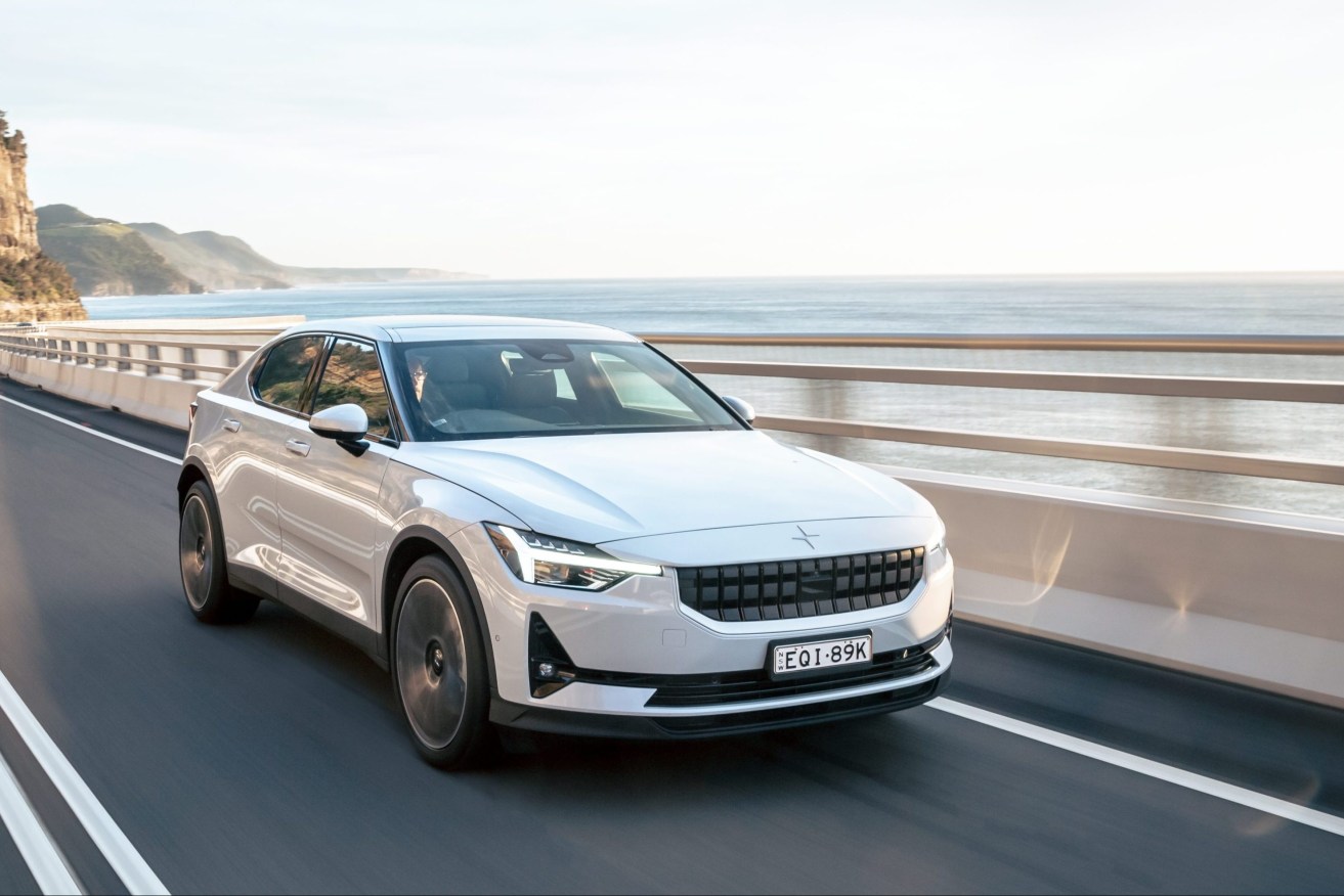 Electric brands like Polestar cost as much as $40,000 more than equivalent models in other countries, but can save hundreds on the cost of Aussie road trip, research has found. (Image: Polestar)