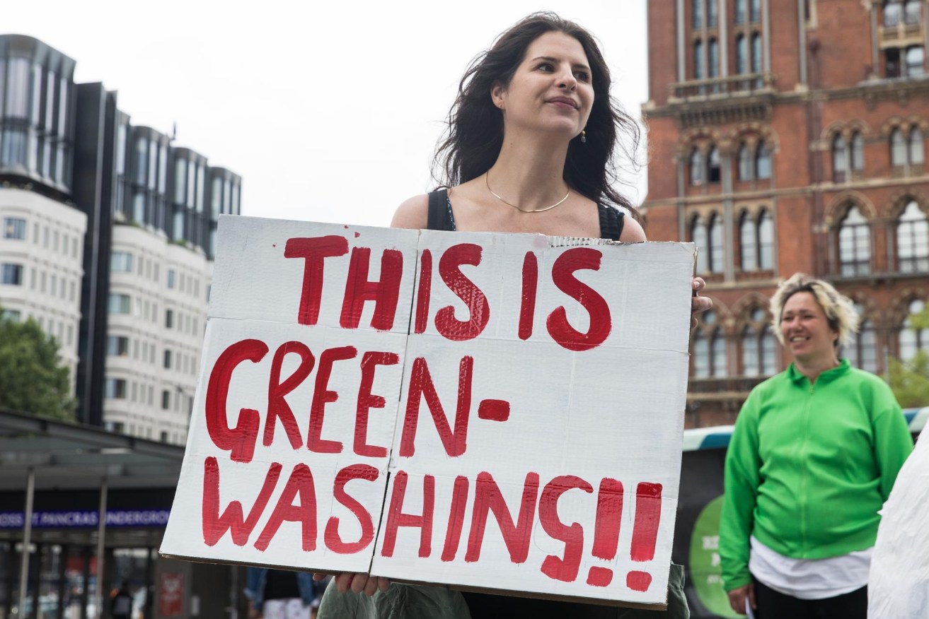 Greenwashing may soon be replaced with greenhushing as companies look for new ways to defend their environmental policies. (AAP photo).