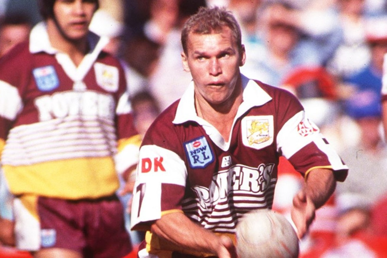 Alfie Langer wearing the iconic Power's sponsored Bronco's jersey