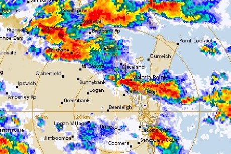 Severe storms menace Brisbane bringing torrential rain and hail