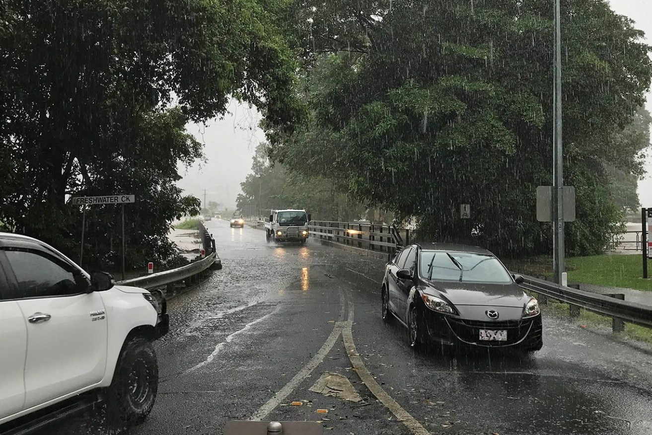Flash and riverine flooding is occurring in some areas with heavy falls possible on Monday, mainly along the coast south of Cairns. (Image: Cairns City Council)