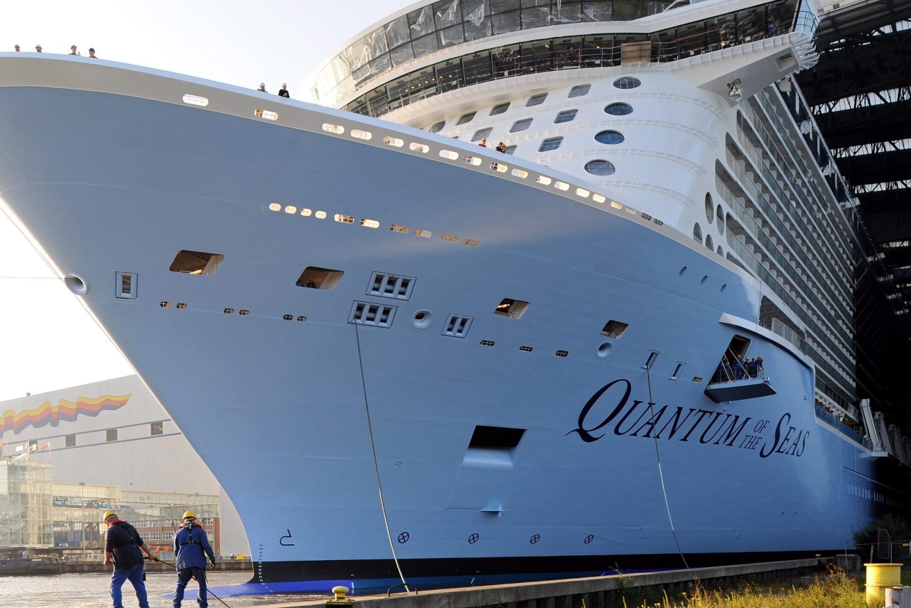 The 'Quantum of the Seas' is the third biggest cruise ship in the world with a length of 348 metres. EPA/INGO WAGNER