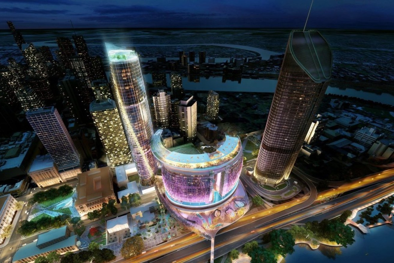 An artist's impression of the completed Queens Wharf project (AAP Image) 