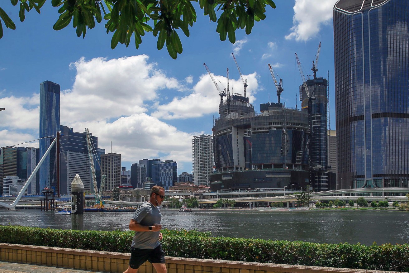 A general view of the Brisbane CBD, (AAP Image/Glenn Campbell) 