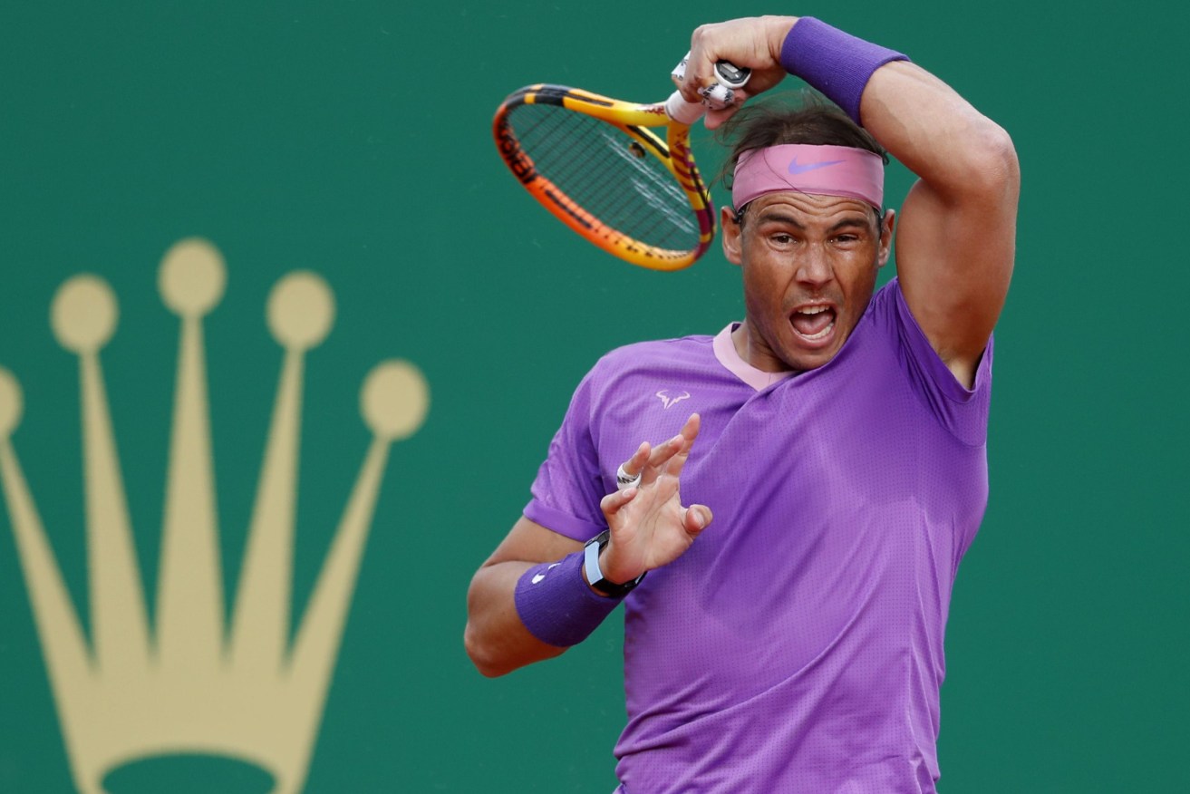 King of the "lefties: Rafael Nadal of Spain.  (AP Photo/Jean-Francois Badias, File)
