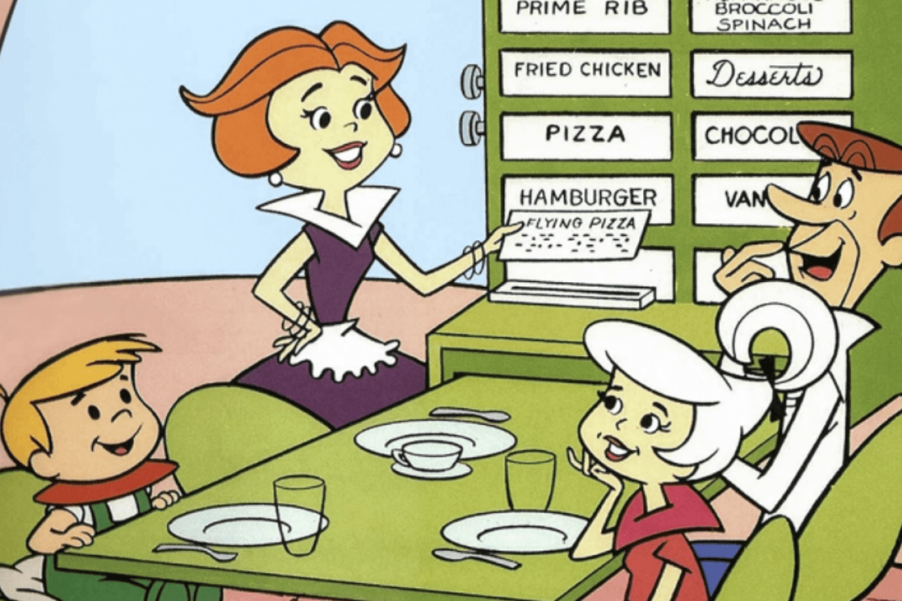 Neither George Jetson or his executive wife spent much time at work - averaging just two hours a week. (Image Hannah-Barbera).