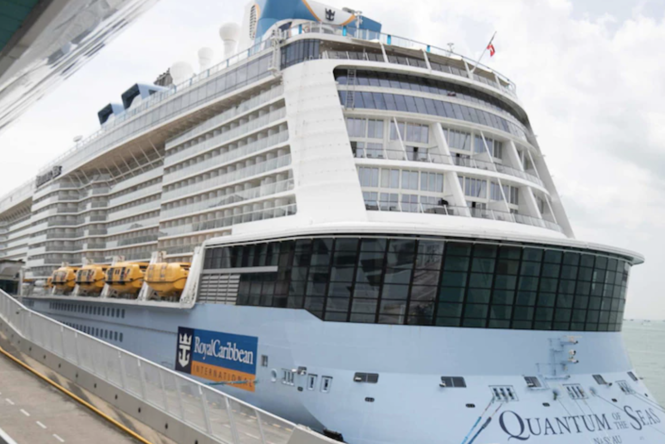 Royal Caribbean's Quantum of the Seas has lost an Australian passenger overboard in waters off Hawaii. (Image: ABC)